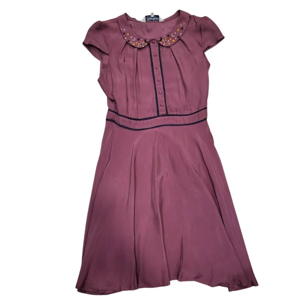 Harkel Watch This Space Embroidered Collar Dress